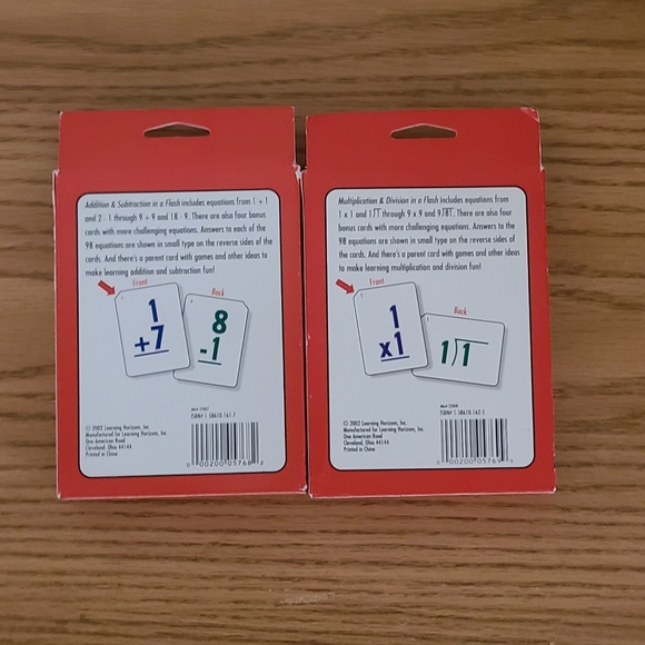 Math Flash Cards - Picture 2 of 2